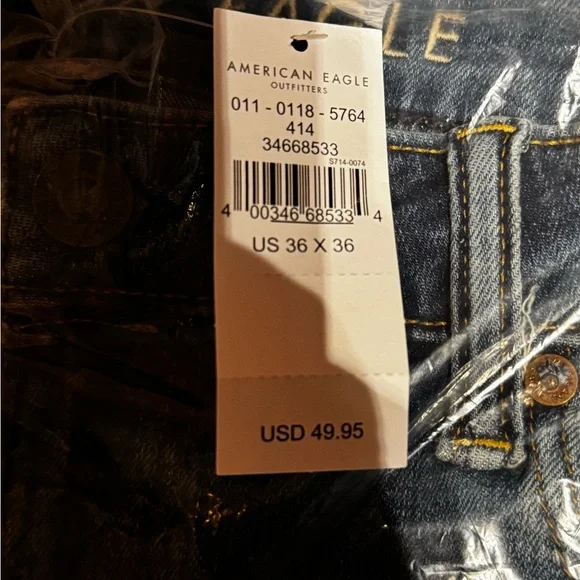 American Eagle Outfitters Airflex Denim Jeans in Light Blue Two Pair 36x36